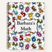 Schulname und FachSpiralNotebook Notizblock (Vorderseite)