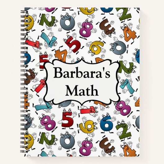 Schulname und FachSpiralNotebook Notizblock (Vorderseite)