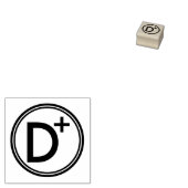 SCHULNOTE D PLUS STEMPEL AUS GUMMI (Stempel)