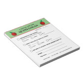 Schulnote Pad für Quinn Logan Notizblock (angewinkelt)