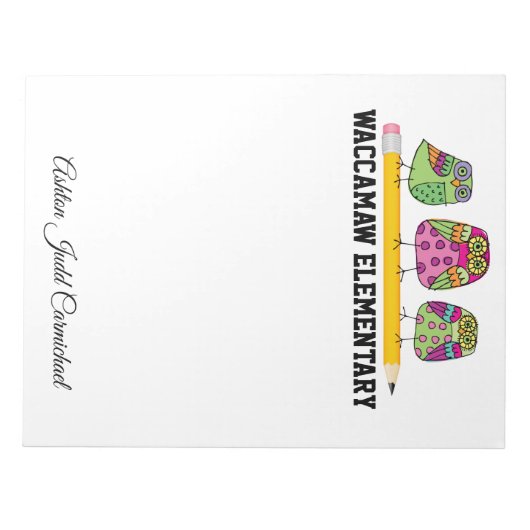 Schulnote Pad Large Notizblock (Vorderseite)