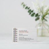SchulNotebook Private Tutor-Visitenkarte Visitenkarte (Stehend Vorderseite)