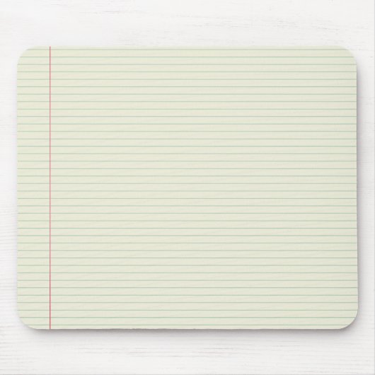 Schulnotizpapier Mousepad (Vorne)