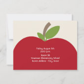 Schuloffenes Haus-Einladung - rotes Apple Einladung (Rückseite)
