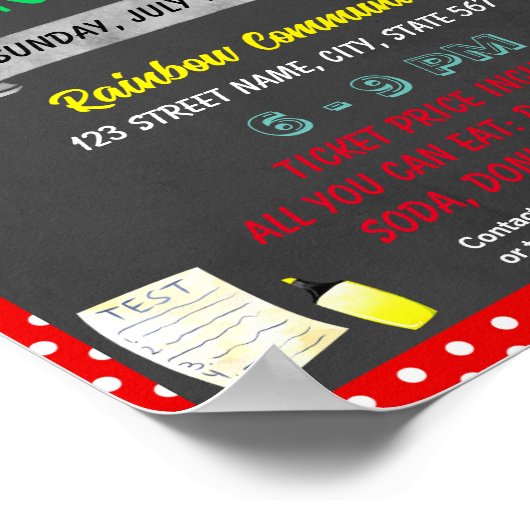 SchulOpen House-Veranstaltungsvorlage Poster (Ecke)