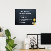 Schulordnung Chalkboard-Klasse Poster (Heimbüro)