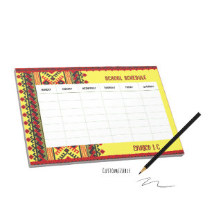 Schulplan Notizblock