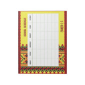 Schulplan Notizblock (Rotiert)