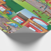 Schulplatz Geschenkpapier (Ecke)