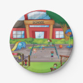 Schulplatz Pappteller (Vorderseite)