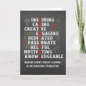 Schulprinzessorin Dank Chalkboard Karte (Vorderseite)