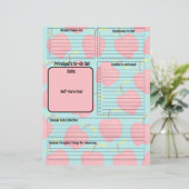 Schulprinzips - benutzerdefinierbare Aufgabenliste (Stehend Vorderseite)