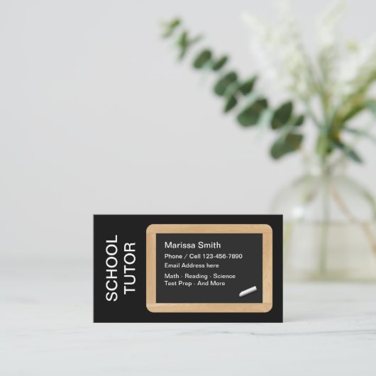 Schulprivatunterricht-Lehrer Visitenkarte (Stehend Vorderseite)