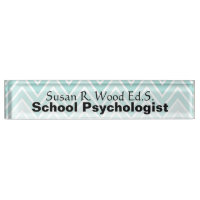 Schulpsychologe-Aqua Ombre Entwurfs-Nummernschild
