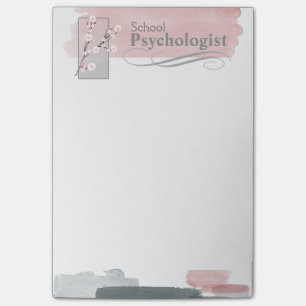 Schulpsychologe-Aquarell-Post-Itanmerkungen Post-it Klebezettel
