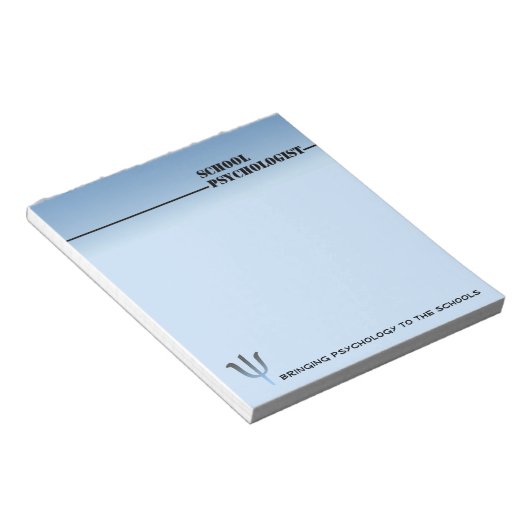 Schulpsychologe Berufliche Note Pad Notizblock (angewinkelt)