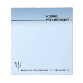 Schulpsychologe Berufliche Note Pad Notizblock (Vorderseite)