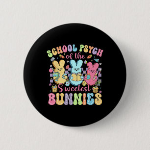 Schulpsychologe der süßesten Bunnies Ostern Button