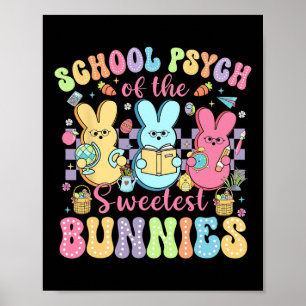 Schulpsychologe der süßesten Bunnies Ostern Poster