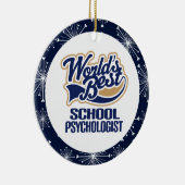 Schulpsychologe-Geschenk-Verzierung Keramikornament (Rechts)
