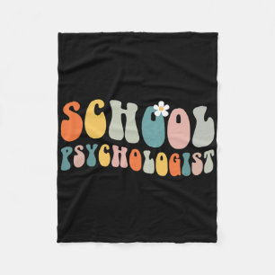 Schulpsychologe Groovy Retro Vintage Psychologe Fleecedecke