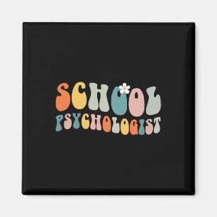 Schulpsychologe Groovy Retro Vintage Psychologe Magnet