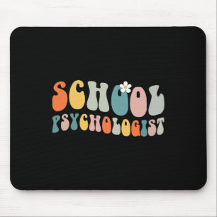 Schulpsychologe Groovy Retro Vintage Psychologe Mousepad