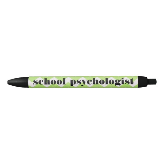 Schulpsychologe-grüner und weißer Zickzack Stift (Vorderseite)