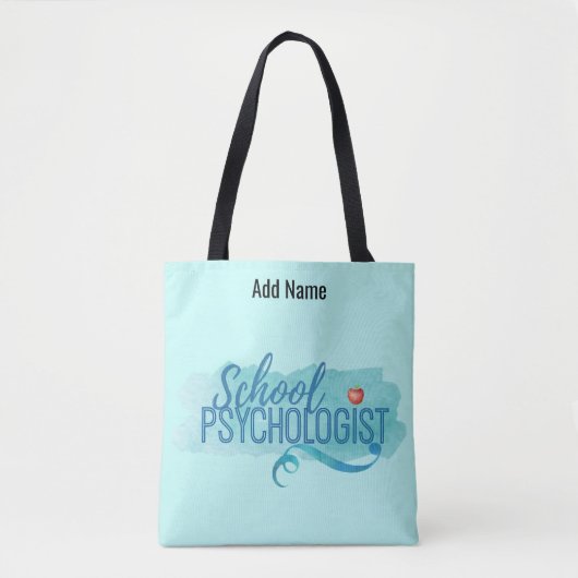 Schulpsychologe Individuelle Name Schultote-Tasche Tasche (Vorderseite)