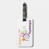 Schulpsychologe-Laptop oder Gepäckanhänger (Rückseite vertikal)