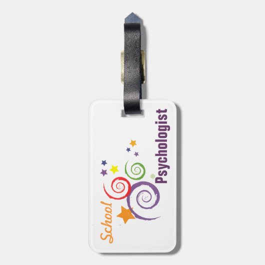 Schulpsychologe-Laptop oder Gepäckanhänger (Rückseite vertikal)