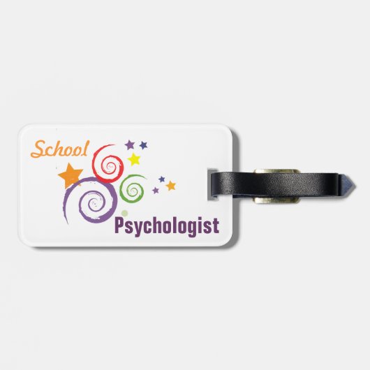 Schulpsychologe-Laptop oder Gepäckanhänger (Rückseite horizontal)