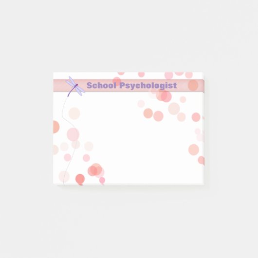 Schulpsychologe-Libellen-Post-Itanmerkungen Post-it Klebezettel (Vorderseite)