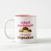 Schulpsychologe-(lustiges) Geschenk Zweifarbige Tasse (Links)