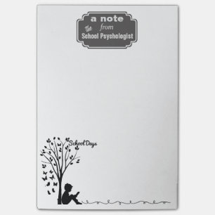 Schulpsychologe-Memo im Vintage-Stil Post-it Klebezettel