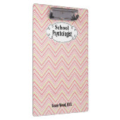 Schulpsychologe-Name-Zickzack Klemmbrett (Rechts)