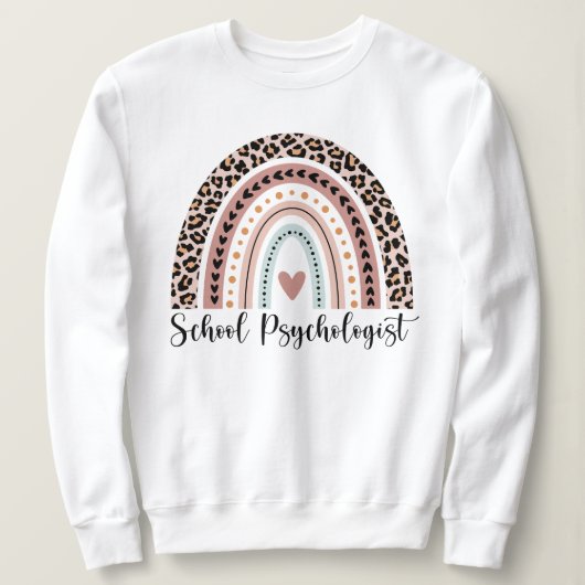 Schulpsychologe Regenbogen, Schulpsychologie Sweatshirt (Design vorne)