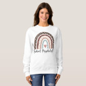 Schulpsychologe Regenbogen, Schulpsychologie Sweatshirt (Vorne ganz)