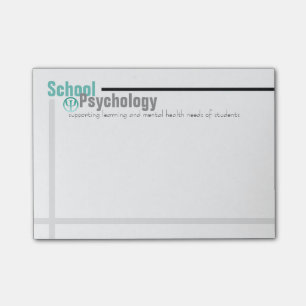 Schulpsychologie-aquamarine und graue post-it klebezettel