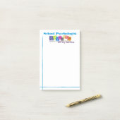 Schulpsychologie/-kinder sind- mein post-it klebezettel (Auf Schreibtisch)