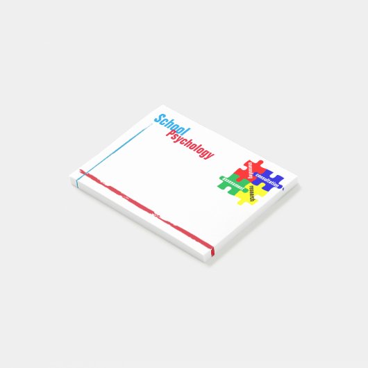 Schulpsychologie-Puzzlespiel-Post-Itanmerkungen Post-it Klebezettel (angewinkelt)