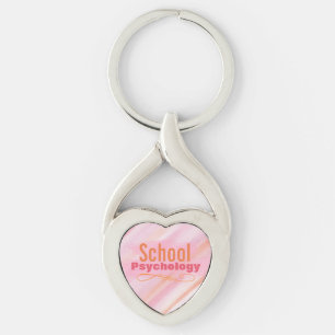 Schulpsychologie-verdrehtes Herz-Schlüsselring Schlüsselanhänger