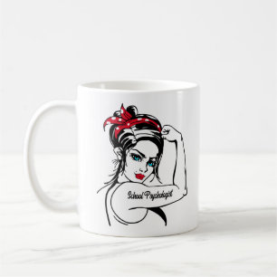 Schulpsychologin Rosie The Riveter Button Up Kaffeetasse