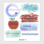 Schulpsychologin-Sammlung "Contour Sticker Collect (Blatt)