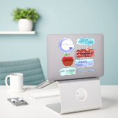 Schulpsychologin-Sammlung "Contour Sticker Collect (Laptop auf Schreibtisch)