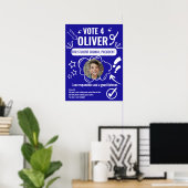 Schulrats-Wahlplakat-Vorlage für Kinder Poster (Heimbüro)