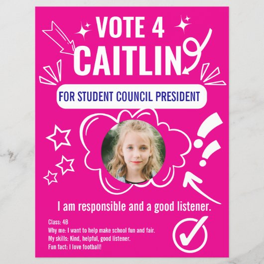 Schulrats-Wahlvorlage für Kinder Flyer (Vorne)