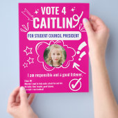Schulrats-Wahlvorlage für Kinder Flyer (Hand)