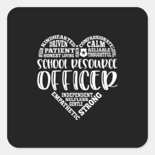 Schulressortbeauftragter, sro, security quadratischer aufkleber