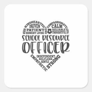 Schulressortbeauftragter, sro, security quadratischer aufkleber